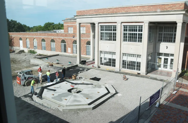 fountain installation in hotel