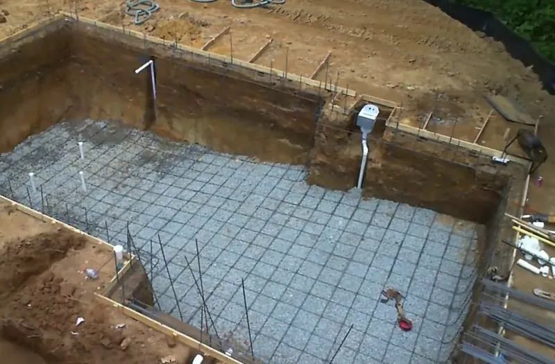 swimming pool construction at home