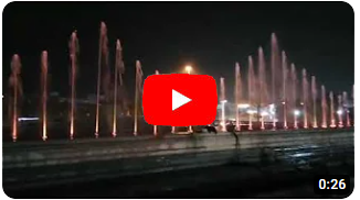 fountain installation with lights